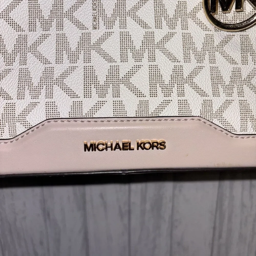 Michael Kors Large Jessie Bag Pink Ivory - Picture 3 of 12